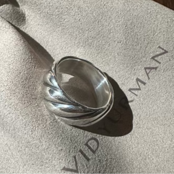 DAVID YURMAN SCULPTED CABLE CONTOUR BAND RING IN STERLING...